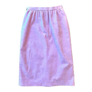Vtg Ultrasuede Skirt Pink Vegan Pencil Slim Small